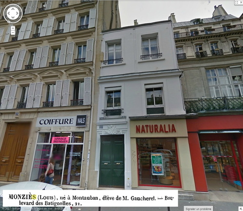 21 Bd des Batignolles à Paris (en 1879)