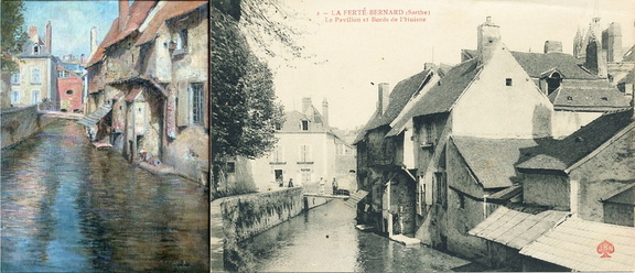 Le lavoir au bord de l'eau à La Ferté-Bernard