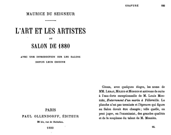 L'Art et les Artistes au Salon de 1880
