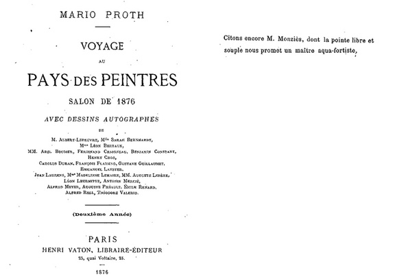 Voyage au pays des peintres : salon 1876 