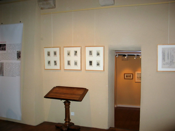 Table de graveur et gravures d'illustrations
