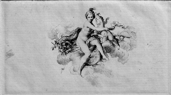 Nymphe et angelot