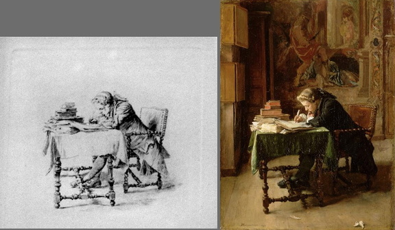 Meisssonier - Jeune homme lisant