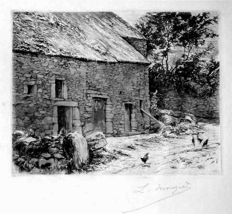 Ferme avec des poules