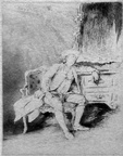 Homme accoudé