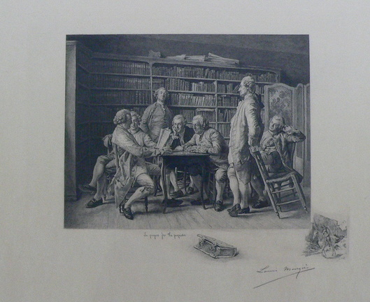 Meissonier - Lecture chez Diderot avec 2 remarques