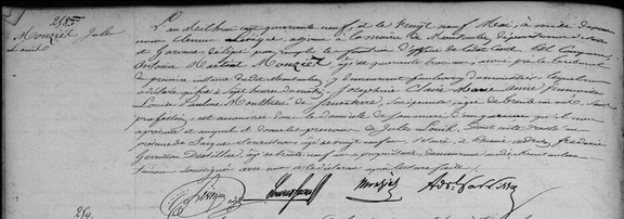 Acte de naissance de Louis Monziès le 28 mai 1849