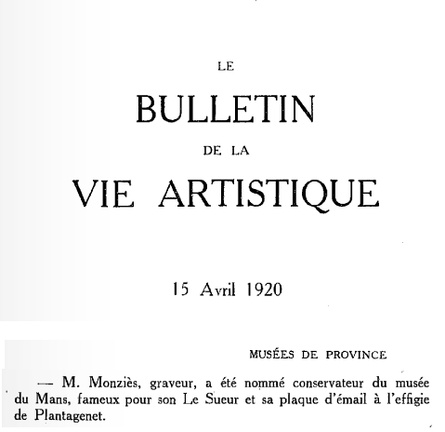 Nomination au poste de conservateur