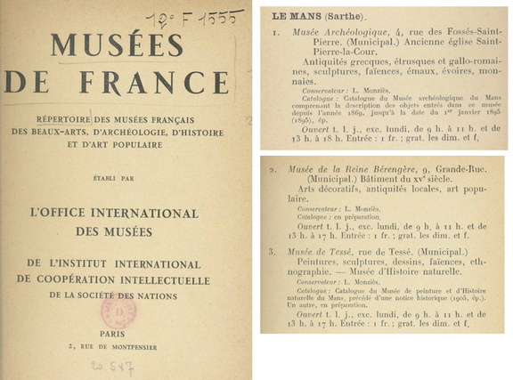 Les Musées du Mans en 1930