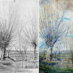 Aquarelles avec eaux-fortes en regard